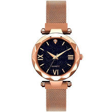 Load image into Gallery viewer, Women Starry Sky Watch Luxury Magnetic Buckle Mesh Band Quartz Wristwatch Female Rose Gold Diamond Watches zegarek damsk