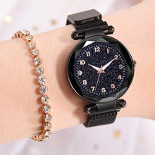 Load image into Gallery viewer, Women Starry Sky Watch Luxury Magnetic Buckle Mesh Band Quartz Wristwatch Female Rose Gold Diamond Watches zegarek damsk
