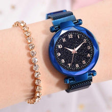 Load image into Gallery viewer, Women Starry Sky Watch Luxury Magnetic Buckle Mesh Band Quartz Wristwatch Female Rose Gold Diamond Watches zegarek damsk
