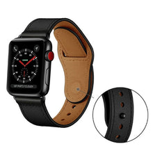 Load image into Gallery viewer, Genuine leather loop strap for apple watch band 42mm 44mm apple watch 4 38mm 40mm iwatch 3/2/1 correa replacement bracelet