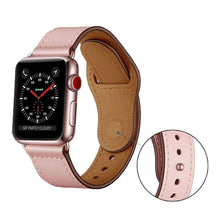 Load image into Gallery viewer, Genuine leather loop strap for apple watch band 42mm 44mm apple watch 4 38mm 40mm iwatch 3/2/1 correa replacement bracelet