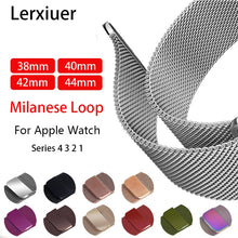 Load image into Gallery viewer, Strap For Apple Watch band 4 44mm 40mm iwatch band 42 38mm Milanese Loop apple watch 4 3 2 stainless steel Bracelet Accessories