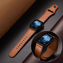 Load image into Gallery viewer, Genuine leather loop strap for apple watch band 42mm 44mm apple watch 4 38mm 40mm iwatch 3/2/1 correa replacement bracelet