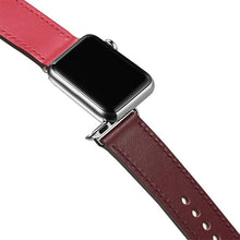 Load image into Gallery viewer, Genuine leather loop strap for apple watch band 42mm 44mm apple watch 4 38mm 40mm iwatch 3/2/1 correa replacement bracelet